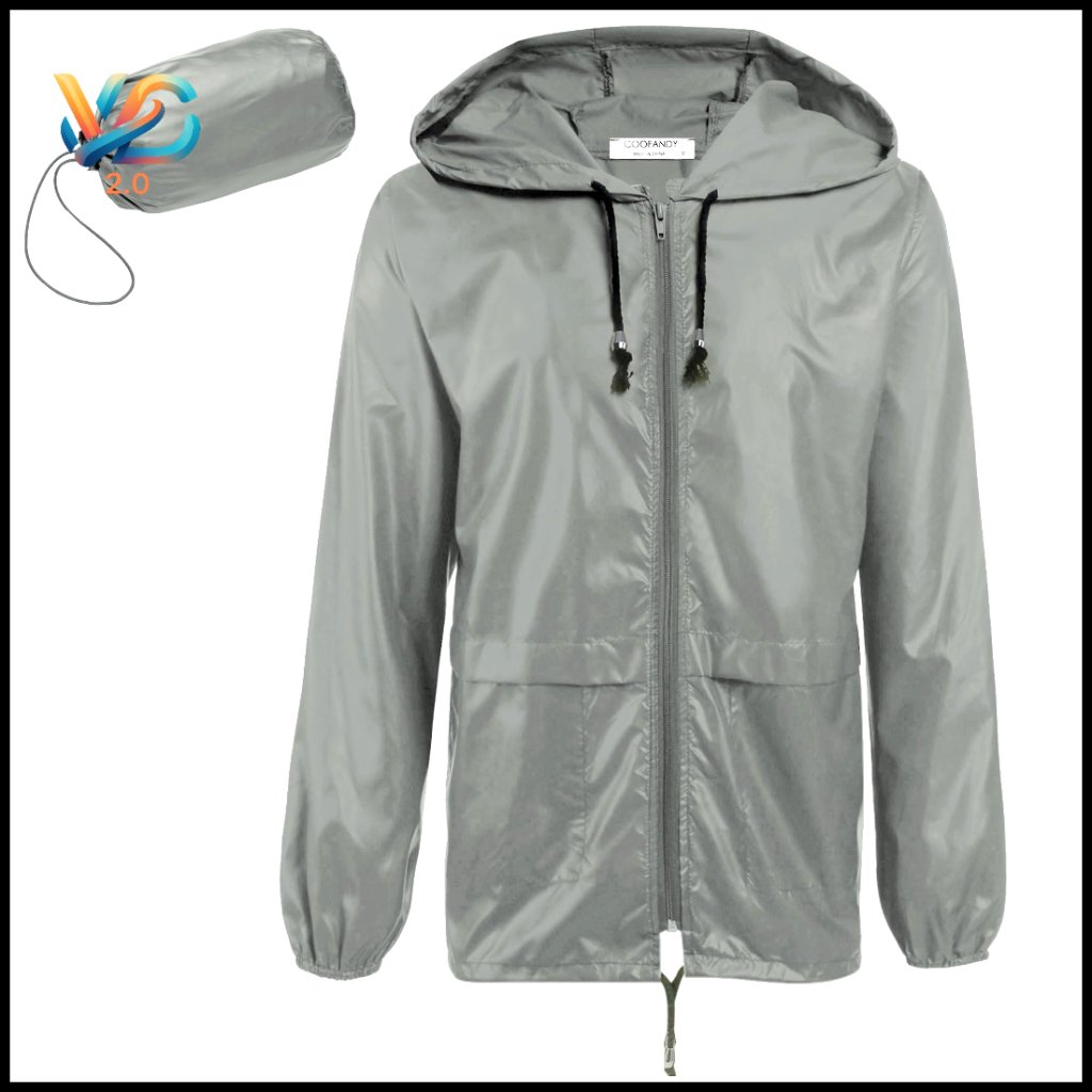 Lightweight Waterproof Packable Rain Jacket With Hood For Outdoor Travel